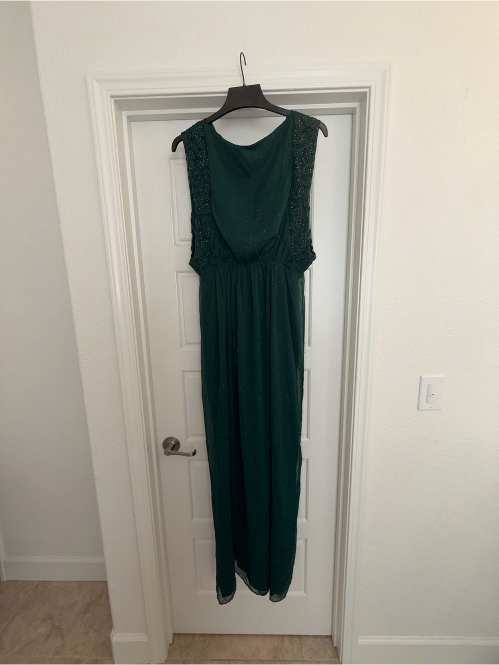 Hoss Intropia Green Embellished Sequin Maxi Dress Gown US 8 NWT